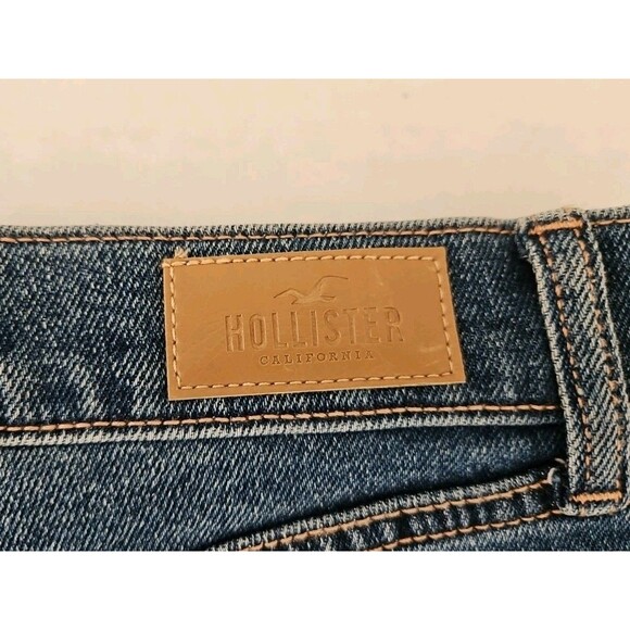 Hollister Vintage Baggy Shorts Women's Size 26 Blue Low rise Distressed Cut Off - Picture 7 of 9